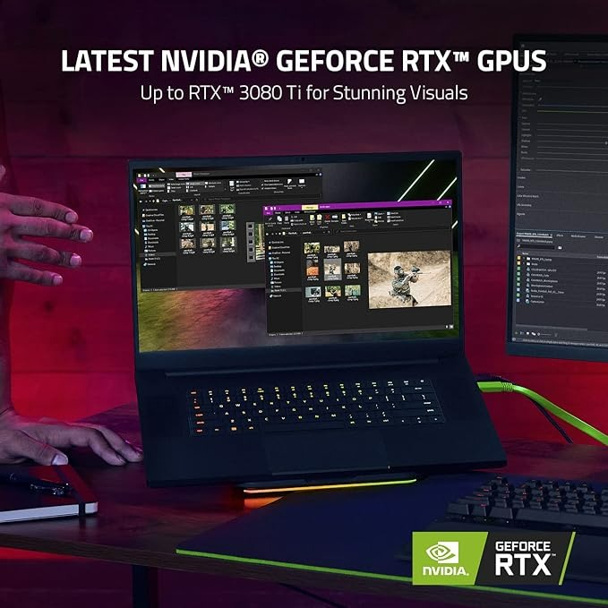 Razer Blade 17 Gaming Laptop: NVIDIA GeForce RTX 3080 Ti - 12th Gen Intel 14-Core i7 CPU - 32 GB Ram-2