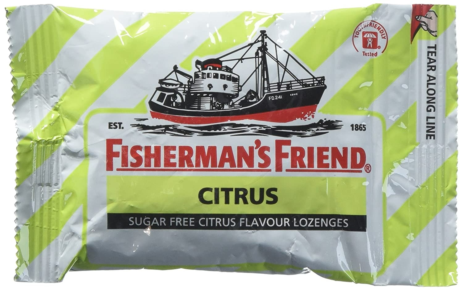 Fisherman's Friend Citrus Fravour Lozenges Sugar Free Candy 25g -2 Paket-0