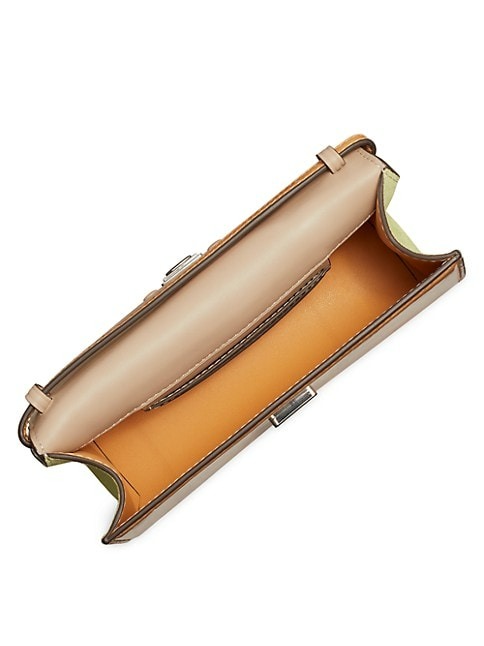 Tory Burch Mini Bon Bon Patent Leather Top-Handle Bag - Light Mango-1