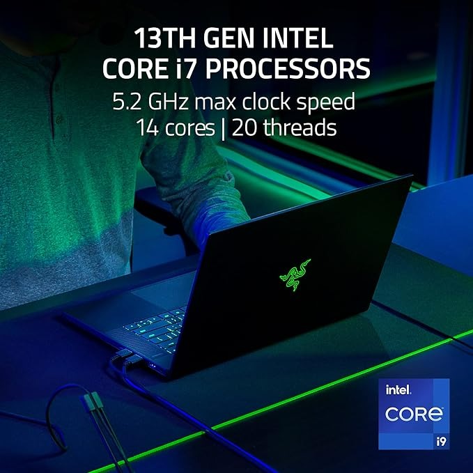 Razer Blade 15 Gaming Laptop: NVIDIA GeForce RTX 4070-13th Gen Intel 14-Core i7 CPU - 32 GB-1